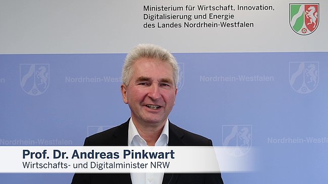 Video-Grußwort an die ostwestfälisch-lippischen Unternehmen zum Bewerbungsstart des CSR-Preis OWl 2022 vom Schirmherrn, NRW-Wirtschaftsminister Prof. Dr. Andreas Pinkwart